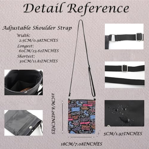 MNIGIU Musical Crossbody Bag Musical Lover Gift Musical Theatre Gift Musical Merch Musical Gift2