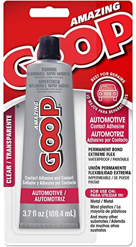 Automotive Amazing Goop Glue 3.7 Ounce (109.4Ml) Tube Industrial Strength Auto Adhesive Dries Clear, 4 Snip Tip Applicator Tips Spreader Tools Set #TOP1