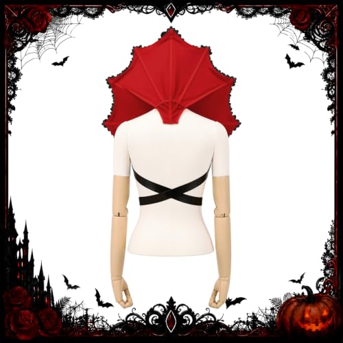 Unittype 4 Pcs Halloween Victorian Costume Accessories Women Red Velvet by Unittype - Used condition - Image 4
