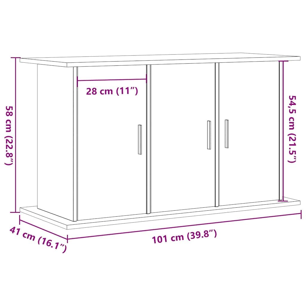 vidaXL Aquariumständer Altholz-Optik 101x41x58 cm Holzwerkstoff, Aquarienschrank, Aquarienunterschrank, Aquarienständer, Aquariumunterschrank