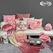 JWH 3D Flower Throw Pillow Covers Decorative Aesthetic Floral Accent Pillow Cases Heart Shaped Cushion Love Decor for Couch Living Room Bed Chair 14 x 16 Inches Pink