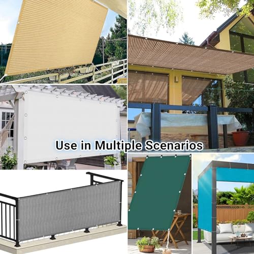 Voile d'ombrage 550x650 cm HDPE respirant pour protection solaire terrasse et grand jardin vert - 3