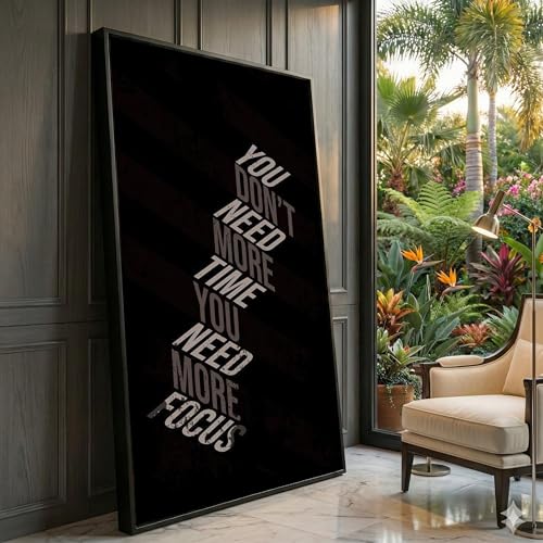 Tableau sur toile citation motivante peinture salon et bureau 30x50
