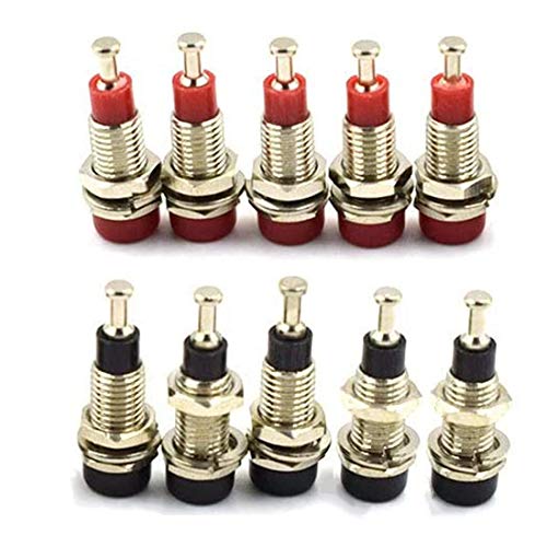 Conector banana hembra 2mm 10 piezas negro y rojo miniatura 2