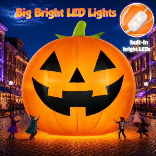 10FT Giant Halloween Inflatables Decoration Outdoor Pumpkin - image 3