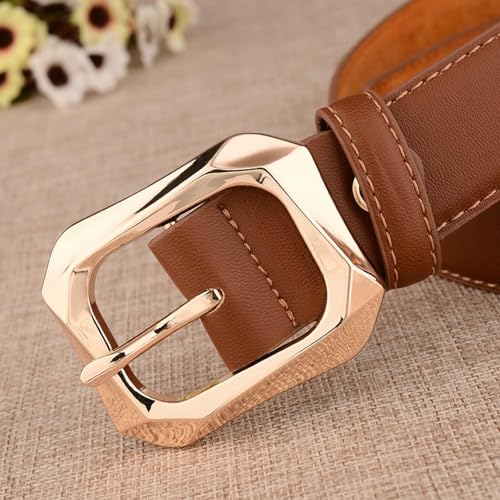 1.1" Wide Belts for Women Dresses, Ladies Leather Waist Belt with Elegant Buckle3