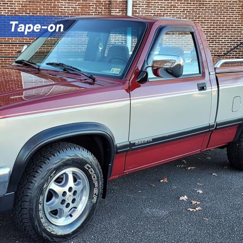 Image of Window Visors Rain Guards for 1987-1996 Dodge Dakota, Out-Channel Window Vent Wind Deflectors Visors Shades for 87-96 Dakota