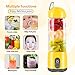 KONKA Personal Size Blenders,4000mAh Battery Mini Portable Blender,17oz（420ml） USB Rechargeable Juicer, Fruit Mixer Machine for Shakes and Smoothies ，Home/Office/Travel,Yellow