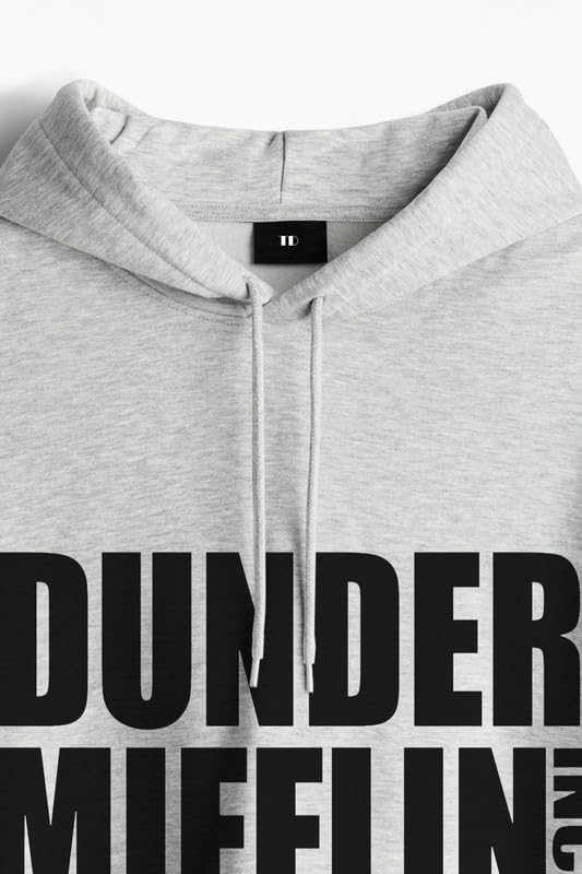 Image of THE DUFFERS Men & Women Cotton Hoodie Dunders Mifflins Hooded Sweatshirt