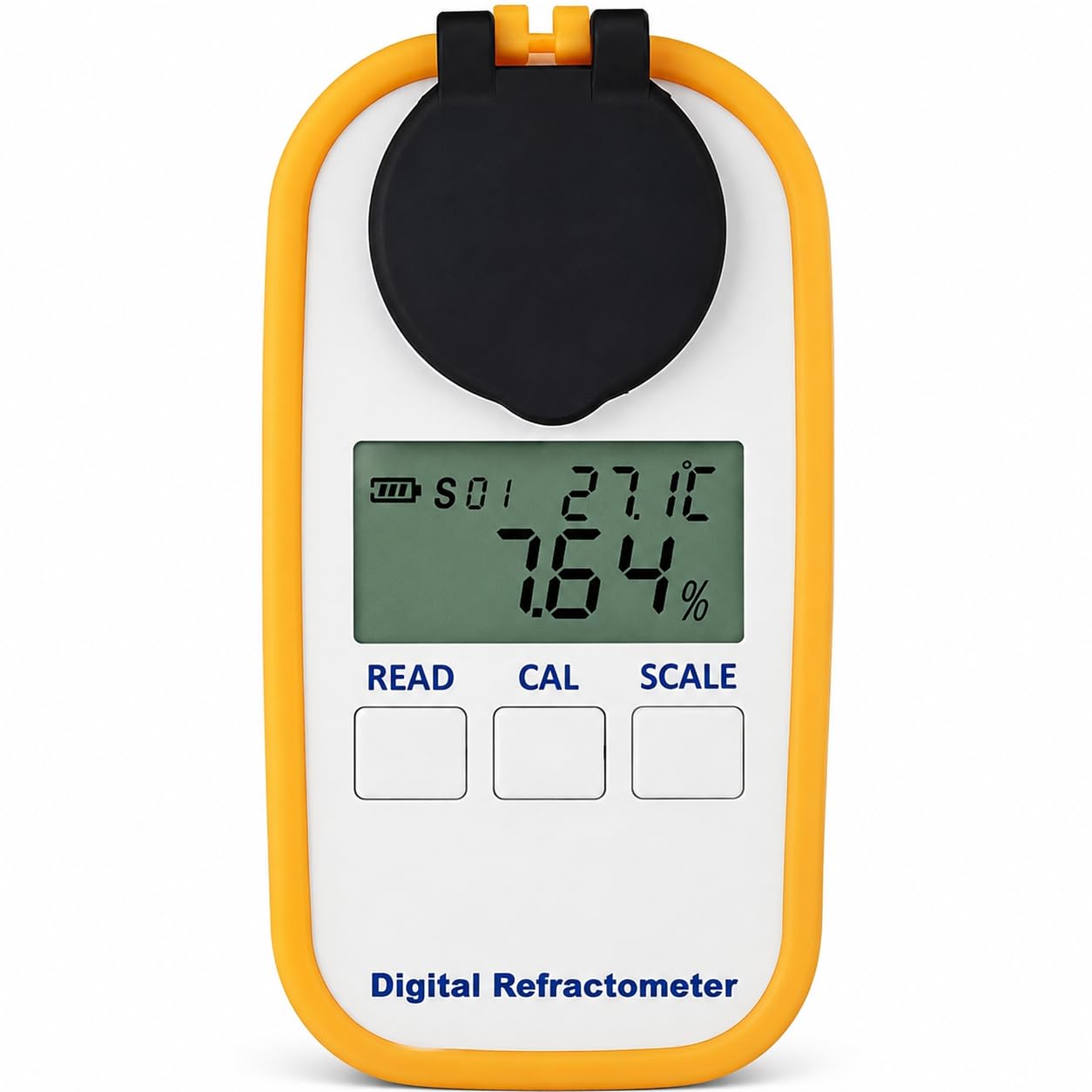 Refractómetro digital anticongelante, probador de glicol LED de mano para refrigerante de motor de coche, mide con precisión el punto de congelación de soluciones de etileno y propilenglicol