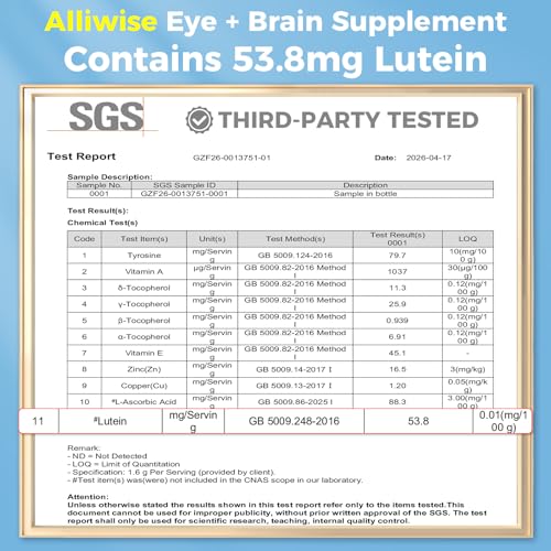Image of Eye Brain Supplement for Memory and Focus 14 in 1 Eye Vitamins 120 Capsules