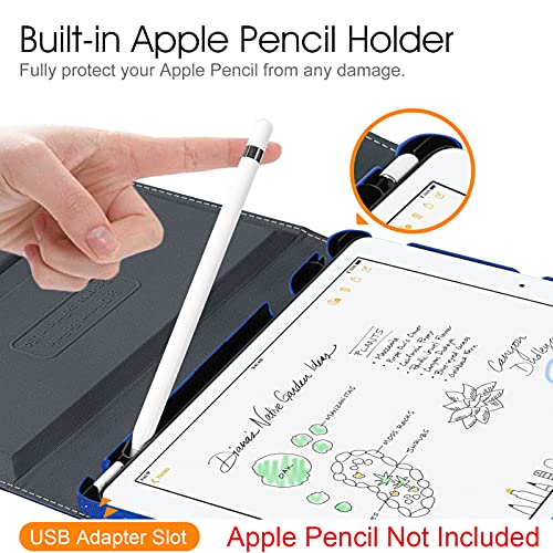 Image of Fintie Rotating Case for iPad 9th Generation (2021) / 8th Generation (2020) / 7th Gen (2019) 10.2 Inch - 360 Degree Rotating Stand Cover with Pencil Holder, Auto Wake Sleep, Blue Starry Sky