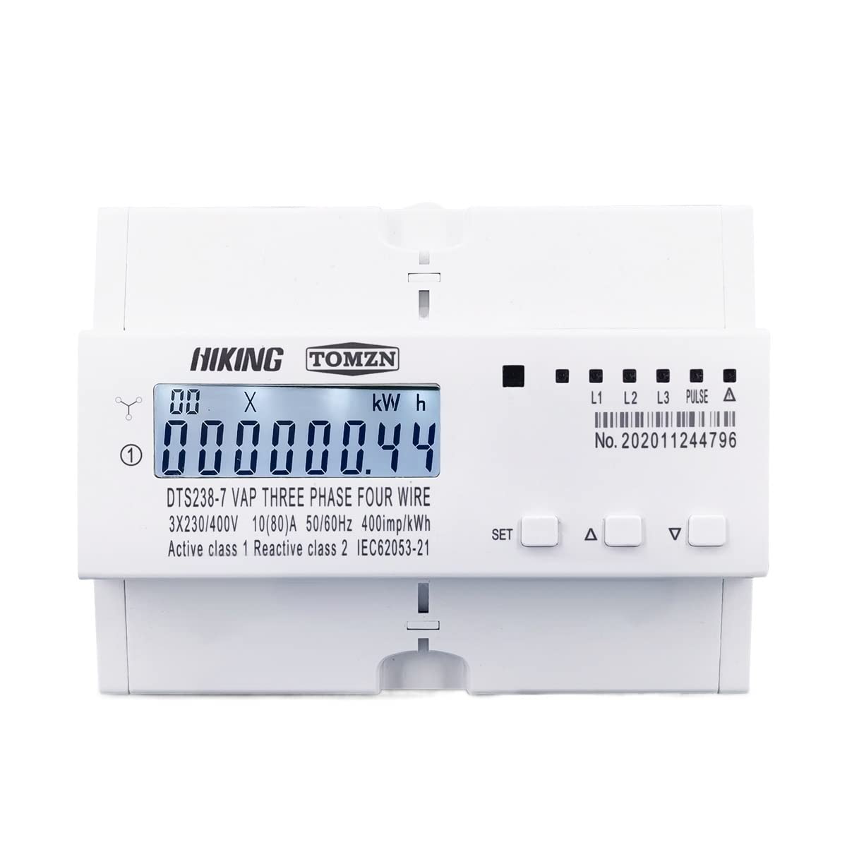 Trifase 38. 0V 80A. Misuratore di energia della Guida DIN con sopra la Protezione del Monitor di Protezione del Limite di Corrente di Tensione Protezione dei relè 557