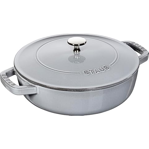 STAUB 24 cm Grey Cast Iron Cocotte Cover