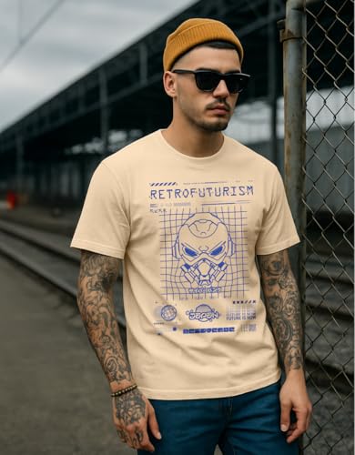 Image of Veirdo Men's Trendy Graphic Regular Fit T-Shirt Combo Pack of 2 | Casual Pure Cotton Round Neck Tees | Stylish Fashion Tops for Everyday Wear | Sizes: S to XXL