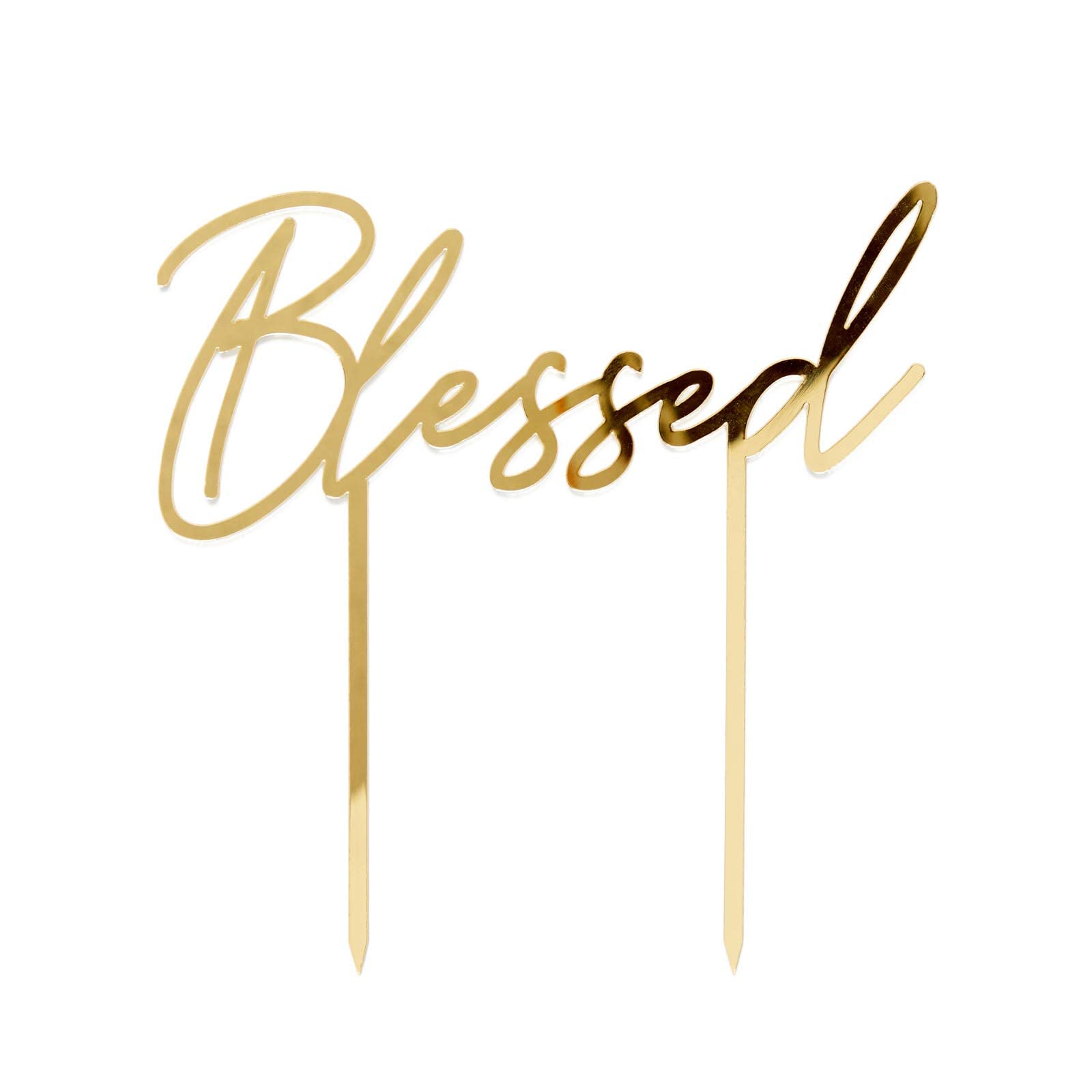 Amscan 9915630 - Botanical Celebration Christening, Communion or Confirmation 'Blessed' Acrylic Cake Topper - 18 cm - Image 4