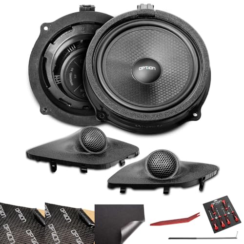 Option Haut-parleurs compatibles avec Hyundai i30 PD/PDE (avant) avec isolation - 100 % Plug & Play - 16,5 cm - Haut-parleur à 2 voies avec tweeter en tissu...