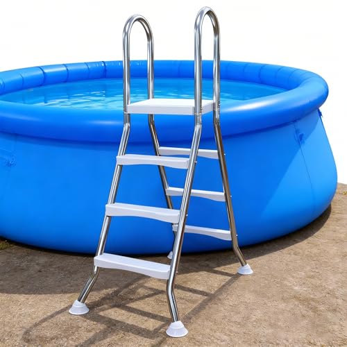 Escalera Piscina Exterior 3 Peldaños Acero Inoxidable miniatura 1