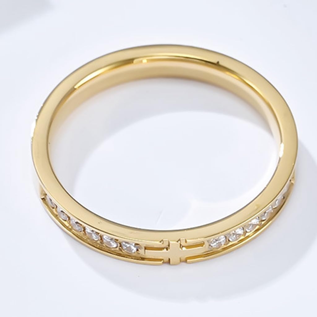 Jude Jewelers 3mm Stainless Steel Christian Cross Eternity Style Stacking Wedding Band Ring - Image 3