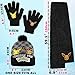 Pokemon Boys 3 Pcs Beanie, Gloves, and Scarf Set, Ages 5–12, Winter Accessories, Pikachu, Eevee, Cozy Gifts for Boys (6-14 Years, Black, 3 Pcs)