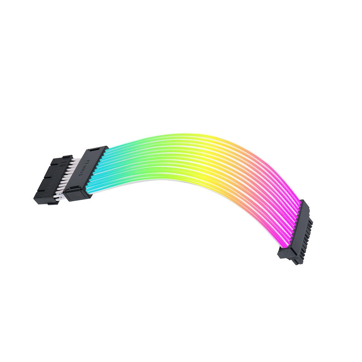 Lian Li Strimer Wireless 24 Pin with Controller (PW24-1W-T) - Addressable RGB Power Extension Cable - 2.4 GHz Wireless Control with 315mm; 12.4 Inch Length - Wireless Controller Included & Required
