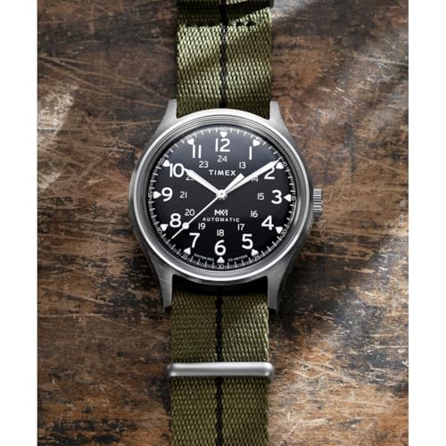 Image of TIMEX Round 40mm Black Dial Mechanical Automatic Men Watch - TW2Y71700UJ