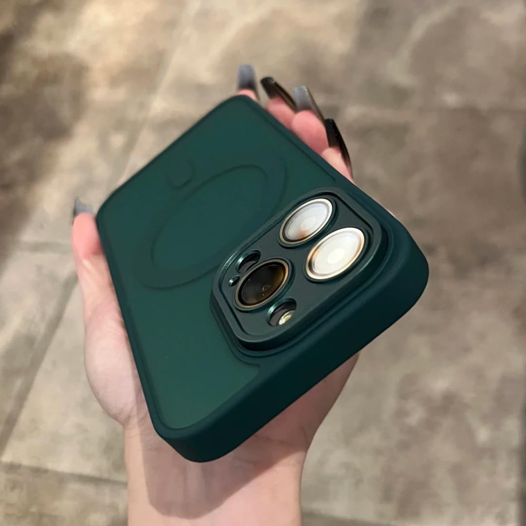 Coque iPhone 16 Plus antichoc magnétique vert foncé mate anti-rayures - 8