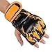 NDNCZDHC MMA Gloves Sparring Grappling Professional Fingerless Boxing Gloves Adult PU Punching Gloves for Men Muay Thai Gloves(Orange Claw on Black Background)
