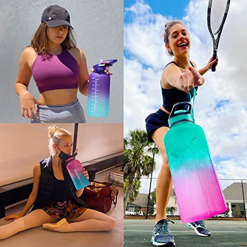 Venture Pal Half Gallon Water Bottle, Motivational Water Bottles With Straw And Time Marker, Leakproof Bpa Free Water Jug Helps You To Drink More Water #TOP5