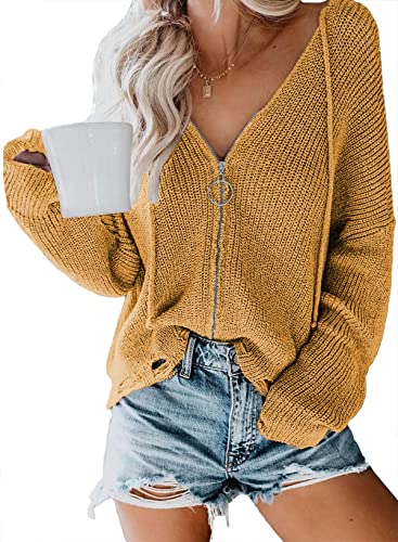 EVALESS Women's Hooded Chunky Knit Cardigan #TOP10