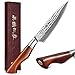 HEZHEN-Coltelli Universali Alto Tenore di Carbonio,Coltello Multiuso in Acciaio Damasco Martellato,coltello per Frutta e Verdura,manico in palissandro