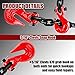 FITHOIST G80 Transport Binder Chain 5/16 Inch x 10 Foot | Tow Chain with Clevis Grab Hooks | 4,900 lbs Safe Working Load | Heavy Duty Chain for Transporting Towing Tie Down Binding Equipment