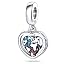 Kinship without borders rotating heart shape Charm