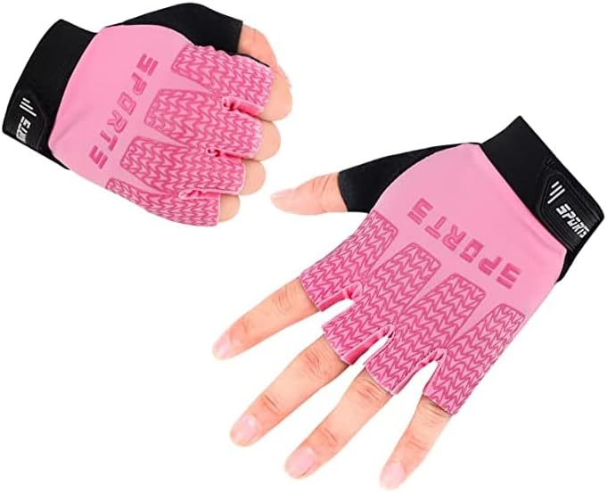 YWINETO Boys Girls Cycling Gloves Kids Half Finger Gloves Biking Gloves Children Exercise Sport Gloves Non-Slip Motor Riding Bike Climbing Bicycle Gloves for Kids Gym Skate Scooter Skateboard Gloves