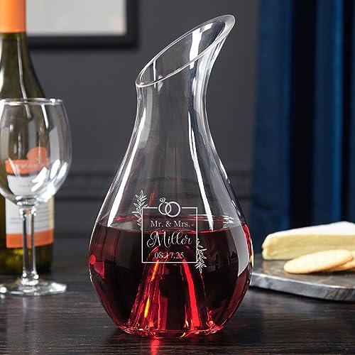 Personalized Glass Wine Decanter for Red and White Wines
