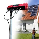 QianCruxtacy Limpiaplacas Solares Profesional con Pertiga Telescópica 3.6-9m, para Paneles Fotovoltaicos, Limpieza de Cristales, Camiones y Embarcaciones, Poste Alimentado por Agua 35cm-3.6M
