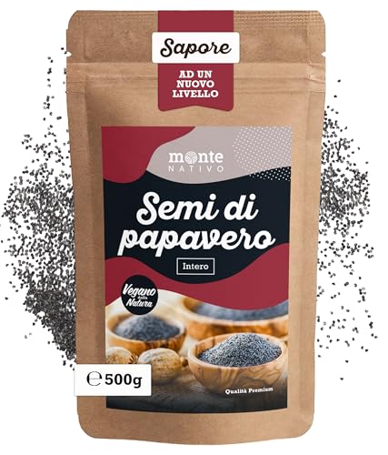 Semi di Papavero Monte Nativo (500g) - Semi di Papavero per la Cucina - Perfetti per i Cracker - Papaveri - Semi di Papavero - Poppy seeds