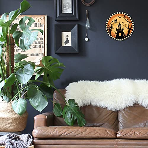 Horloges murales rondes en bois silencieuses contre tic-tac - 5