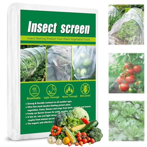 10 X 33 FT Garden Mesh Netting Pest Barrier for Raised Beds Fruit Tree Netting for Cicadas Bird Insect Nettings for Gardening Blueberry Bush Strawberry Nettings Cover for Garden Protection