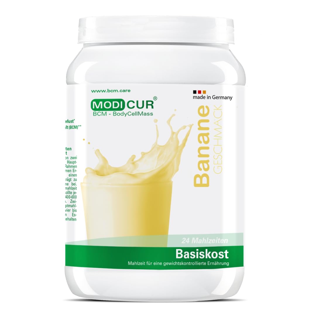 BCM Modicur Basis Banane-Joghurt 1 Dose à 480g (24 Portionen/Eiweißshake/BCM BodyCellMass)
