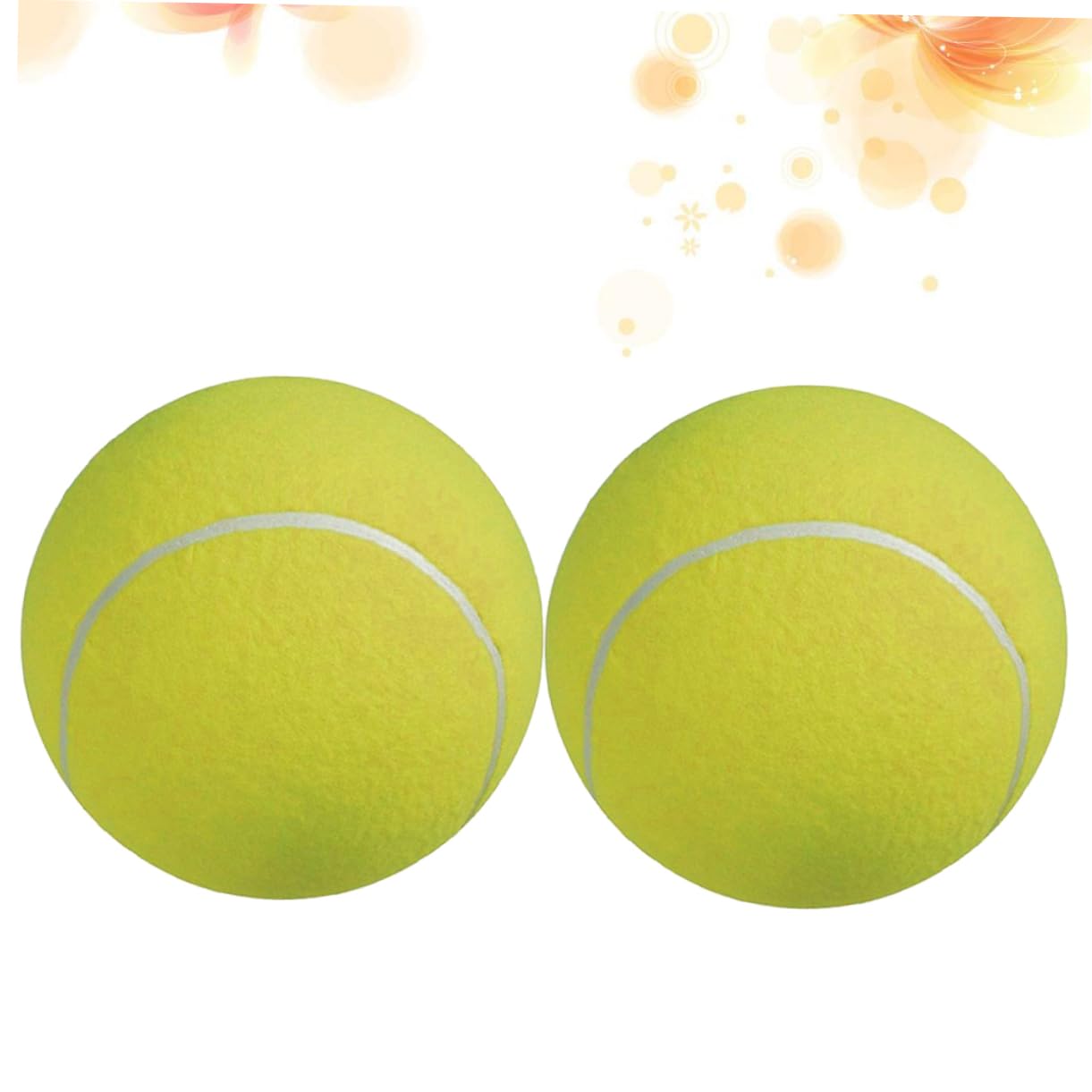 HANABASS 2pezzi Palla da Tennis Gigante Gonfiabile in Gomma con Superficie in Flanella Adatta per Gioco all Aperto Giocattolo per Animali Domestici
