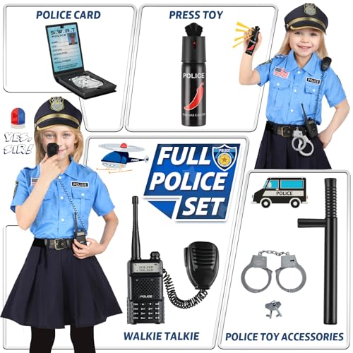 Disfraz Completo Policía Niñas Talla Medium 3-12 Años miniatura 2
