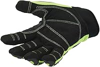 Vista 4 de Guantes mecánicos reductores de impactos, EN388 y ANSI A1 resistentes a cortes, negro y verde lima, SAFEGEAR