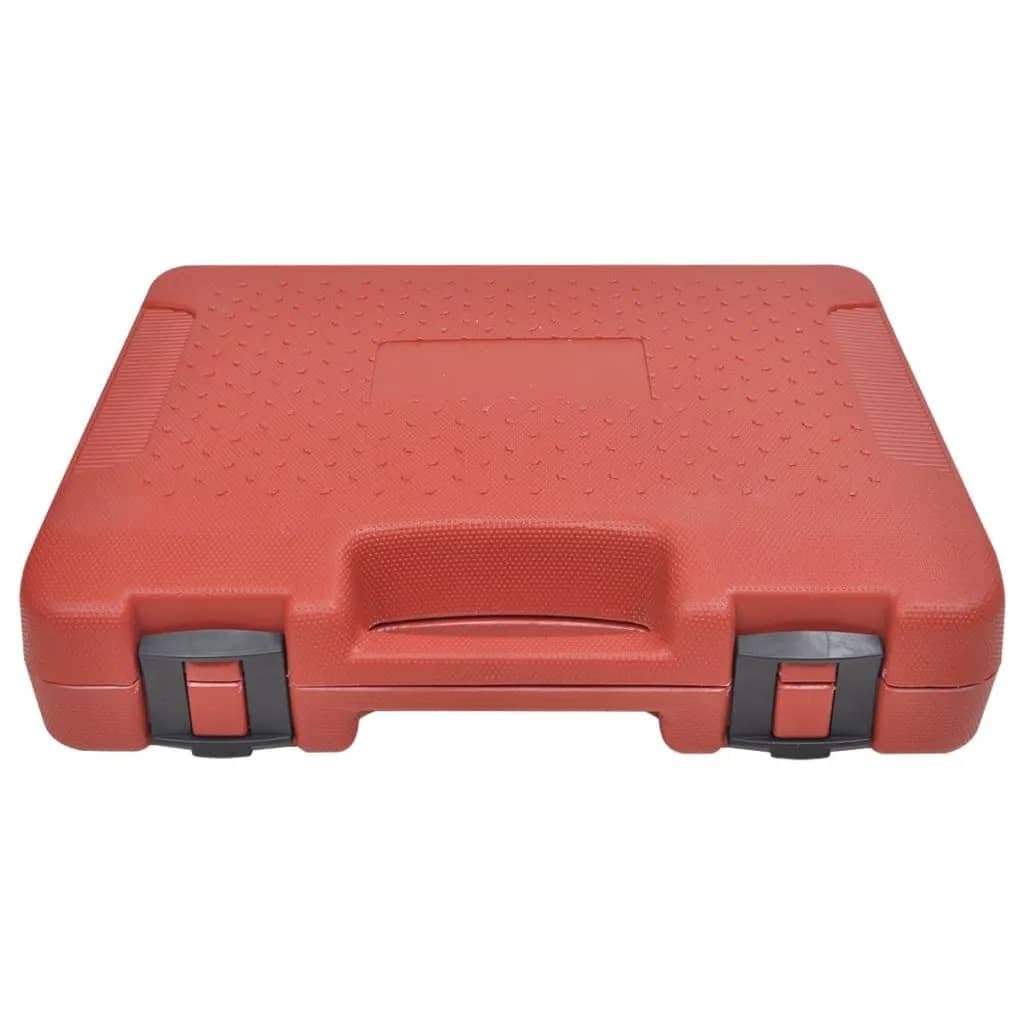 Mangloder Vakuumpumpe 100 L/min mit 4 Wege Verteiler Manometer für Klimaanlage Zubehör Ersatzteil, 220 V 50 Hz, Aluminiumgehäuse, 4 Füllschläuche, Transportkoffer für Reparatur und Kühlen