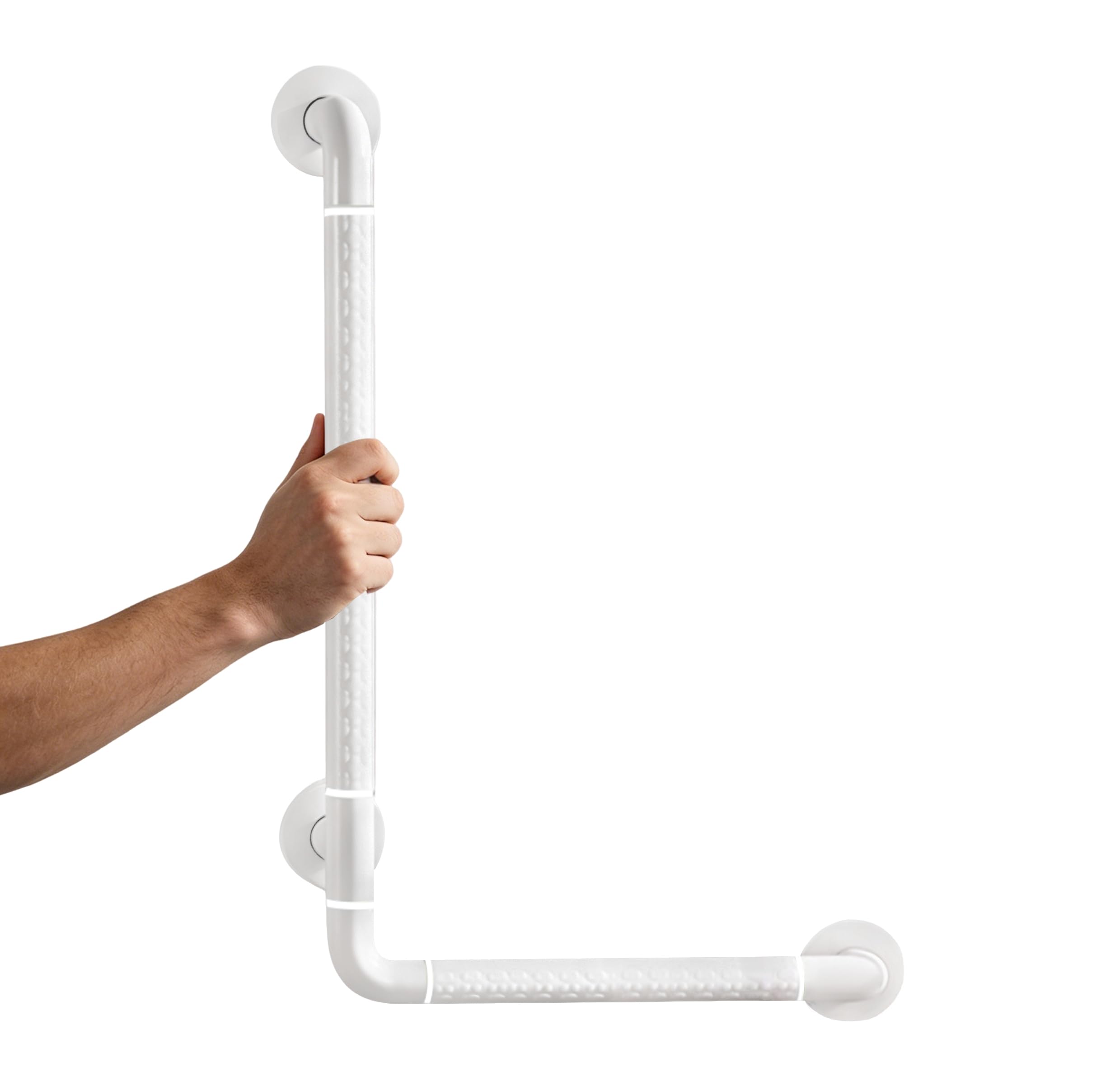Mango de seguridad en forma de L para baño, acero inoxidable, antideslizante, luminoso, pasamanos para inodoro, bañera, escalera, asidero para discapacitados y personas mayores