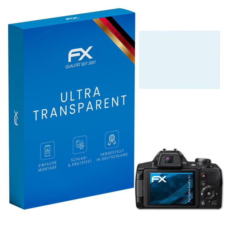 atFoliX Screen Protection Film compatible with Fujifilm FinePix S1 Screen Protector, ultra-clear FX Protective Film (3X)