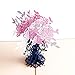 Paper Spiritz Pink Flower Tree 3D Pop up Greeting Card Best Wishes Thank You Mom Postcard with Envelope Laser Cut Mother's Day Birthday Post Card (Pack of 1)
