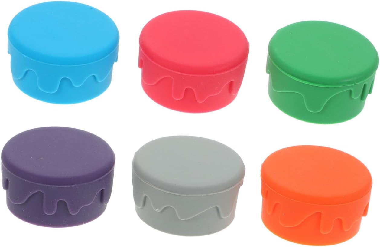6pcs Reusable Silicone Wine Stoppers Bottle Saver Cork Leak-proof Beverage Bottle Sealer Set for Wine and Beer with Airtight Seal in Assorted Colors
