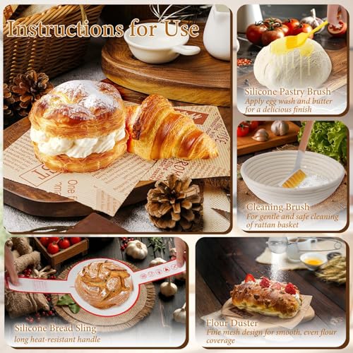 Ark miido Kit de démarrage pour pain au levain - Panier à banneton avec pot de démarrage - Accessoire de pâtisserie - Gadgets pour boulangers - Cadeau idéal pour les personnes qui aiment la pâtisserie – vue 4