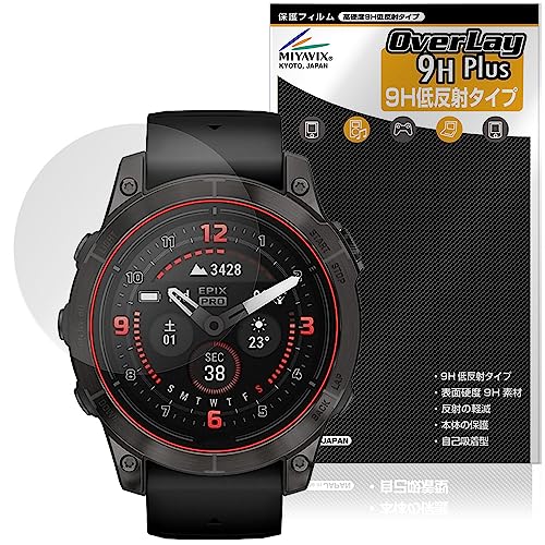 �~���r�b�N�X �K�[�~�� GARMIN epix Pro (Gen 2) 47mm �Ή� �ی� �t�B���� PET�� ���d�x 9H �ᔽ�� �����K���X�����̍d�x ���{��